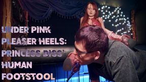 Under Pink Pleaser Heels - Princess Diss’ Human Footstool