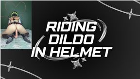 riding in helmet
