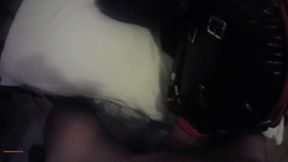 Hogtied in Latex: POV Throating with a Lip-Open Mouth Gag