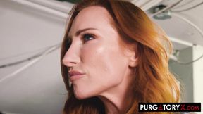 Sophia Locke gets her tight shaved pussy pounded in public by Master Tyler Drake