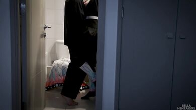 Mitsuri spies how Tanjiro fuckes Shinobu in the toilet - Bella Hentaigirl