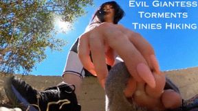 Evil Giantess Torments Tinies Hiking WMV - Outdoor Public Fantasy Worshiping Sweaty Feet and Armpits