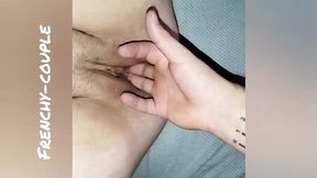 Hubby's digits ignite a cumshot explosion after he gets roasted for his sloppy behavior