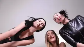 3 girls giantess pov spitting