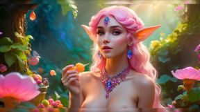 Big Breasted Nude Elf Girl with Cloudberry