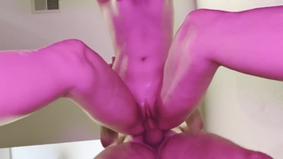Underneath View Pussy Pounding and Dildo Ride