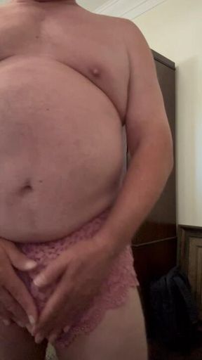 A full lingerie modeling video
