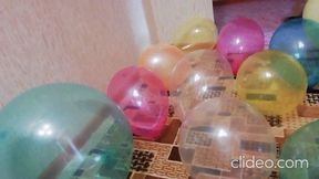 Popping balloons with your feet