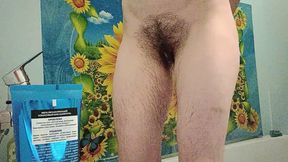 Soapy hairy pussy and butts closeup. Piss.