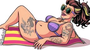 Sexy Tattoo Art Bikini Babes