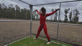 Inmate Fayth Cuffed & Chained & Punished Outside - WMV