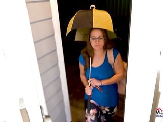 Small Brunette hair Kay Lee Tiny Frame Ribald Mouth To Eat Cum!