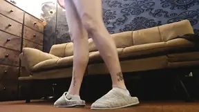 Big Dingy Gray House Slippers and Socks