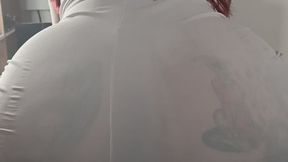 I sit on his cock and fart a lot with my sexy and short dress, so many vibrations on his hot cock