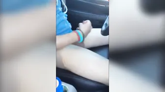 Guy jerks off and cums in a truck with a friend