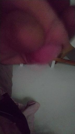 A spit of my stiff cock in the darkness