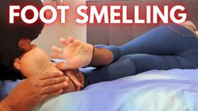 WIFE NYLON RIPPING AND FOOT SMELLING