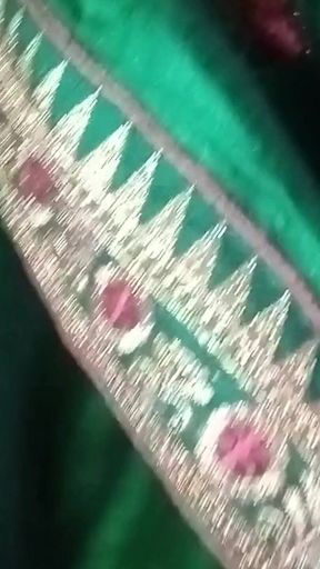 Indian Gay Crossdresser Gaurisissy Wearing the Green Saree XXX and Feeling Sexy.