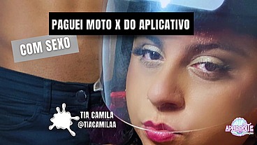 Paguei o Moto Taxi com sexo completo - Tia Camila