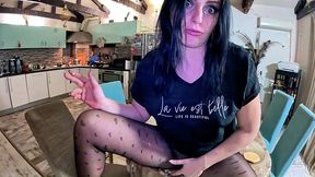 smoking milf pantyhose fetish. triple facial, deepthroat, doggy and cum play