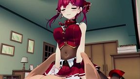 Marin montando una pija