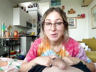 OnlyFans beauty sucks my dong during interview!!!