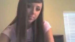 This is how a slutty brunette teen looks like on webcam