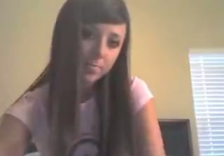 This is how a slutty brunette teen looks like on webcam