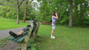 Public purk work out routine. Fiona Brandy Keeps body fit and clothes tight!