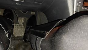 Sarah - Stalled Out On The Road in my Sexy Black Boots