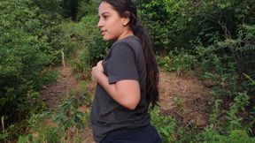 Latina Flashes Her Tits and Ass Outdoors