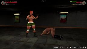 Aine O'_Rackie VS Brian (Naked Fighter 3D)