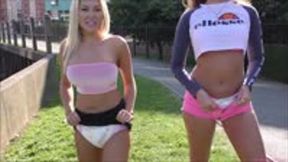 Chloe Paige + Tammy Pink wear nappies in public! | (July 2023)