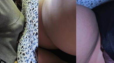 Married Stranger Stick His Cock Under Girl's Dress And CUMS HARD On Subway Train