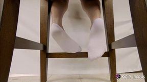 Thin Socks Foot Play Under Chair - Kylie Jacobsx - MP4 480p SD