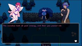 Doki Doki Tri-line [Hentai NSFW game] Ep.2 lovely lesbian succubus not so romantic sex