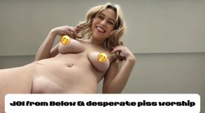 Naked JOI from Below and Desperate Peeing Worship