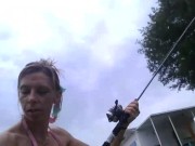 mollys public up skirt no panties n fishing