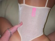 Big ass Asian teen takes a facial after backshots