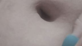 Masturbating with a flower vibrating toy and fucking my belly button