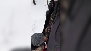 Inhaling massive firm weenie in winter