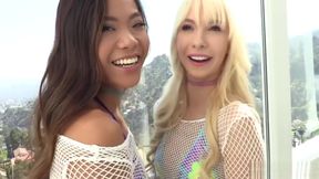 Vinas First Lesbian Anal Experience With A Petite Babe
