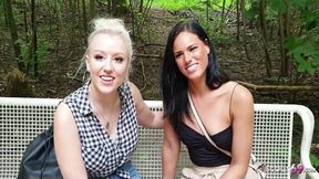 Two Real German teen 18+ Talk To Amateur Ffm 3some In Public Park