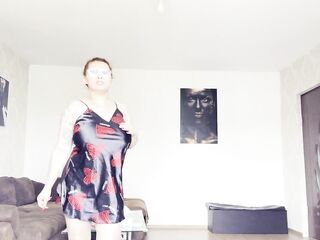 Breasty blond closeup play with large sextoy and lick your screen