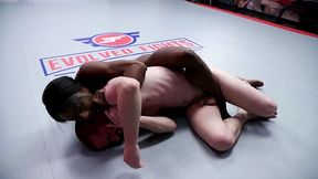 Fluffy mixed wrestler Kelli Provocateur takes on foot-worshipping opponent