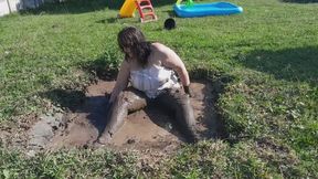 Muddy Affair in Satin and Stockings