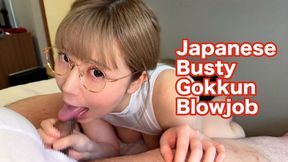 144. Japanese Big Tits Office Lady's Sloppy Deepthroat Blowjob – Begging for Thick Cum in Mouth