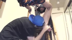 Master Kris Hawk worships homeless dude and gets fucked with a dildo