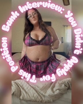 Bank Interview: You Didn’t Apply for This Position