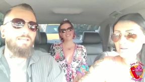 Threesome in the car (Lady Muffin &mdash;  Rae Lil Black)